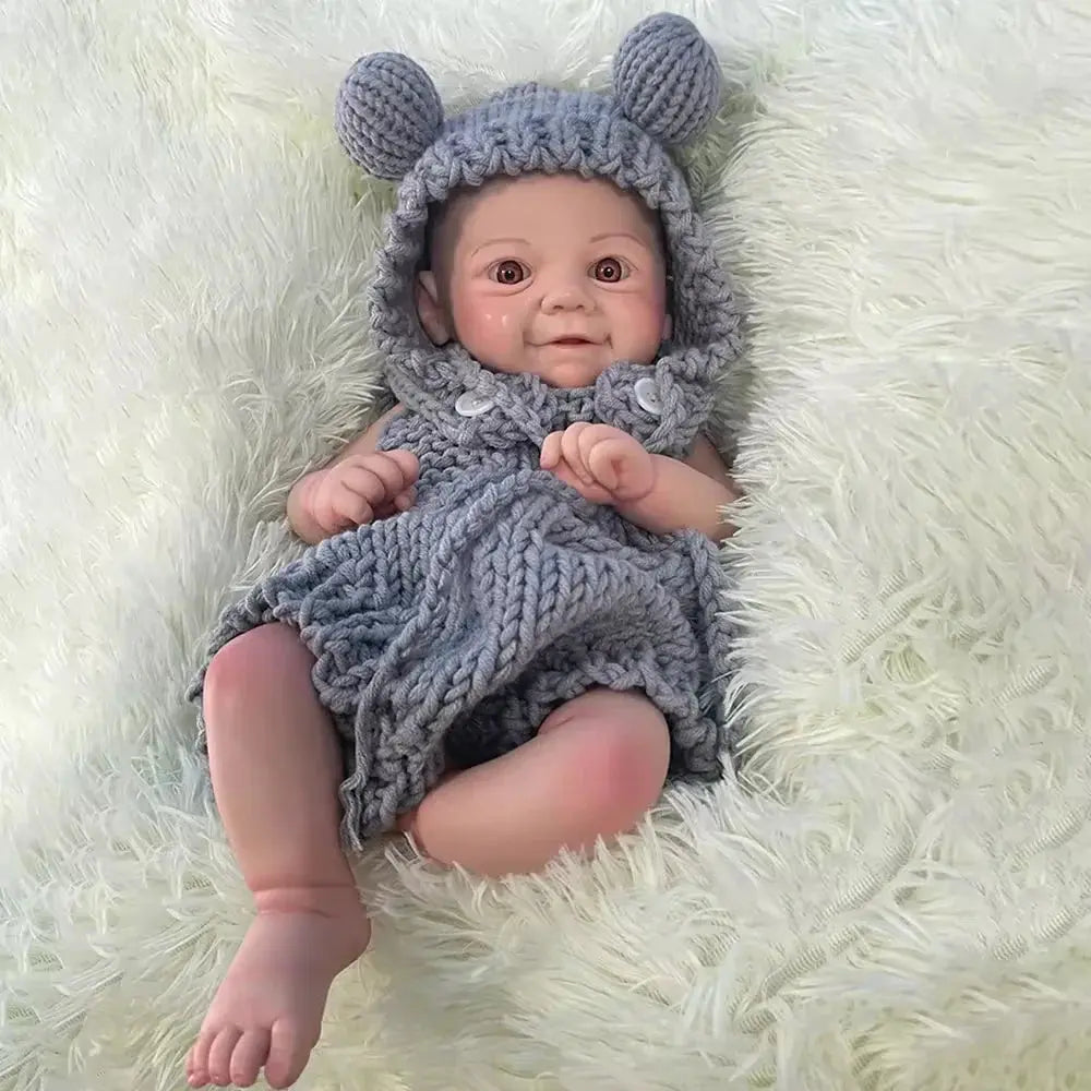 Image of Reborn Baby Dolls Platinum Silicone Soft Lifelike Preemy 43Cm Full