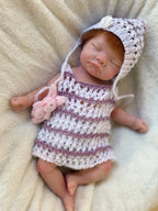 Image of Reborn Baby Dolls 26Cm Close Eyes Bebe Reborn De Silicona Girl Doll