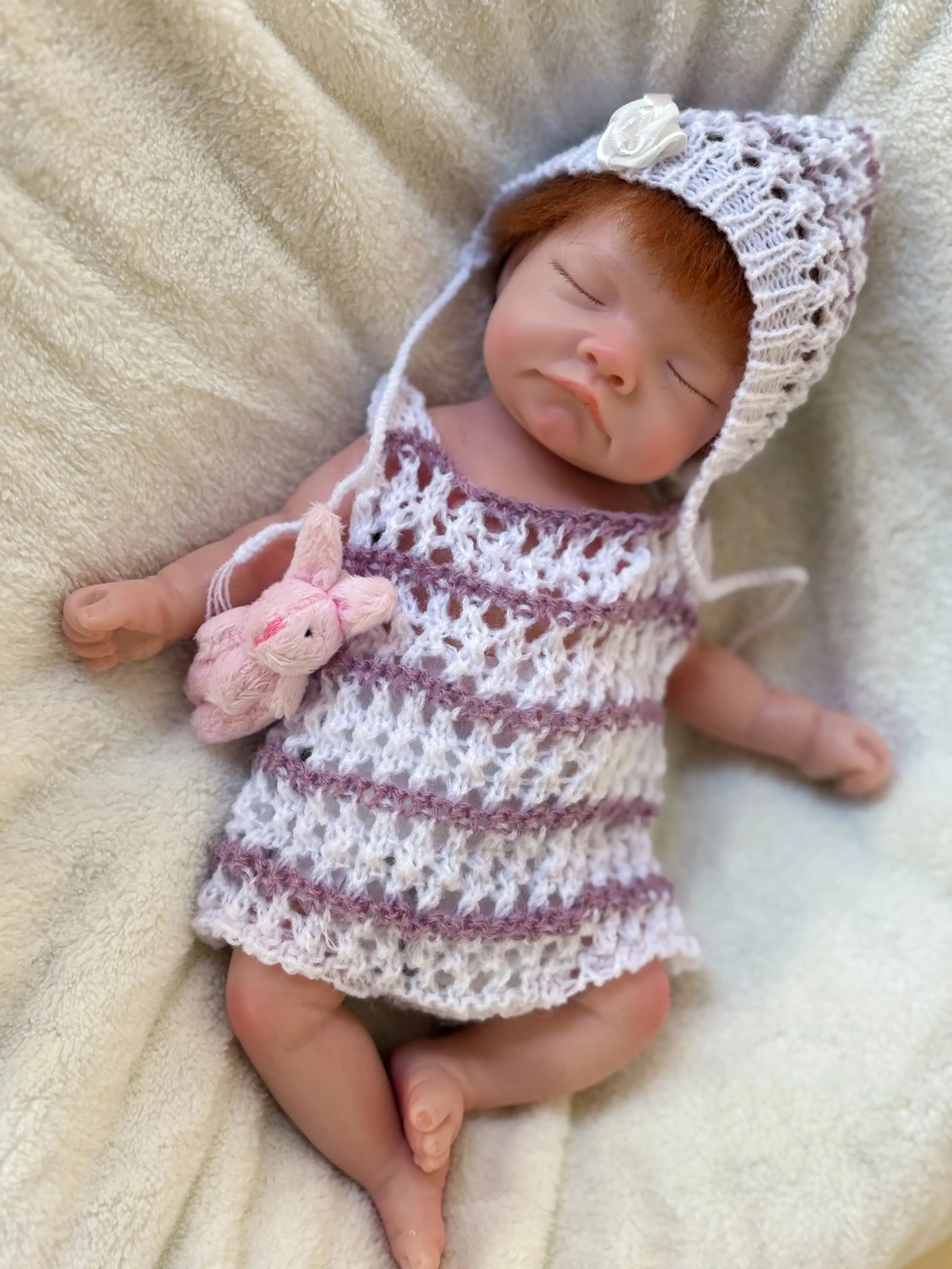 Image of Reborn Baby Dolls 26Cm Close Eyes Bebe Reborn De Silicona Girl Doll