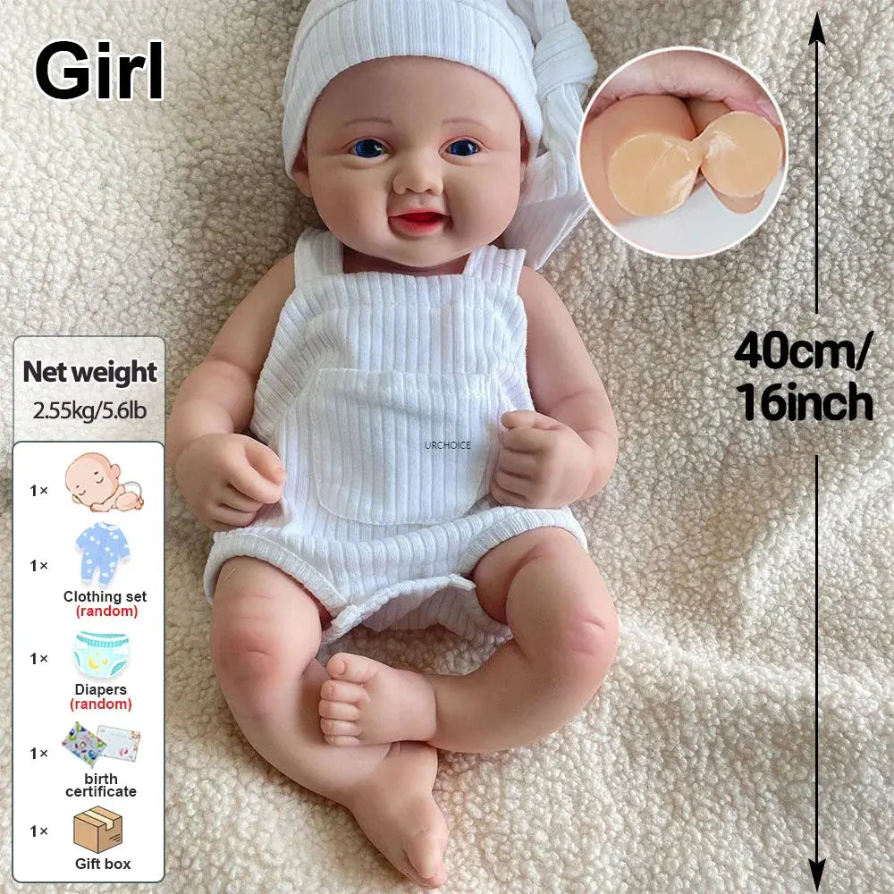 Image of Reborn Baby Dolls 16 Inch Preemie Realistic Silicone Reborn Baby Girl