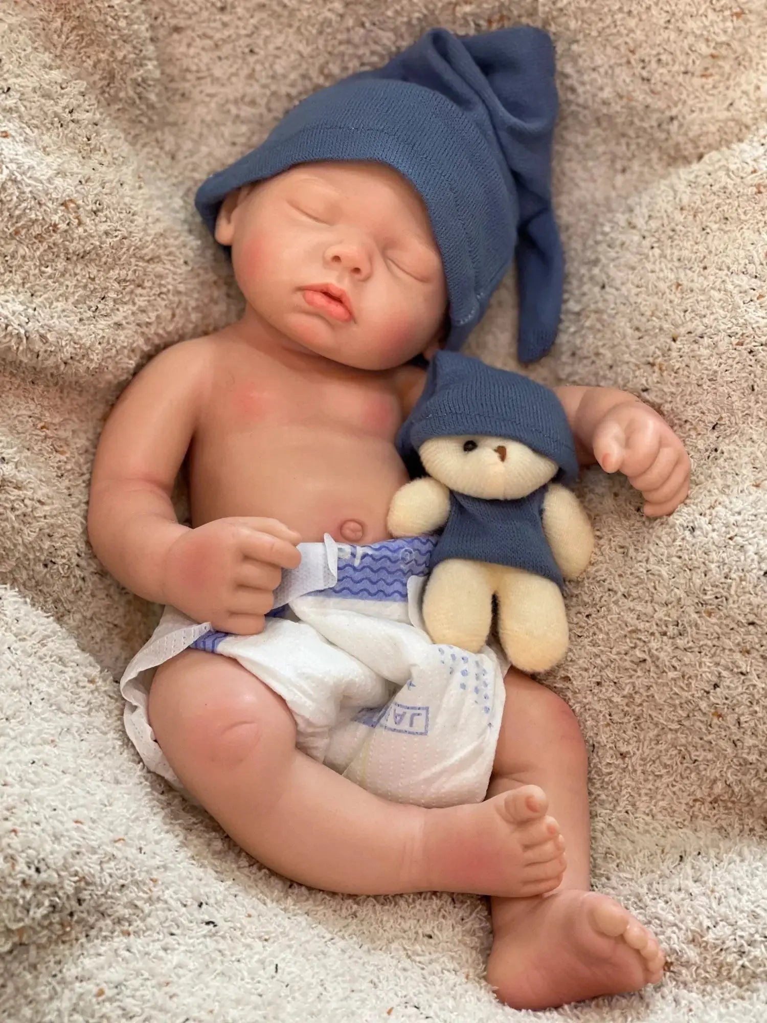 Image of Reborn Baby Dolls 3 Styles/45Cm Close Eyes Bebe Reborn Girl Soft