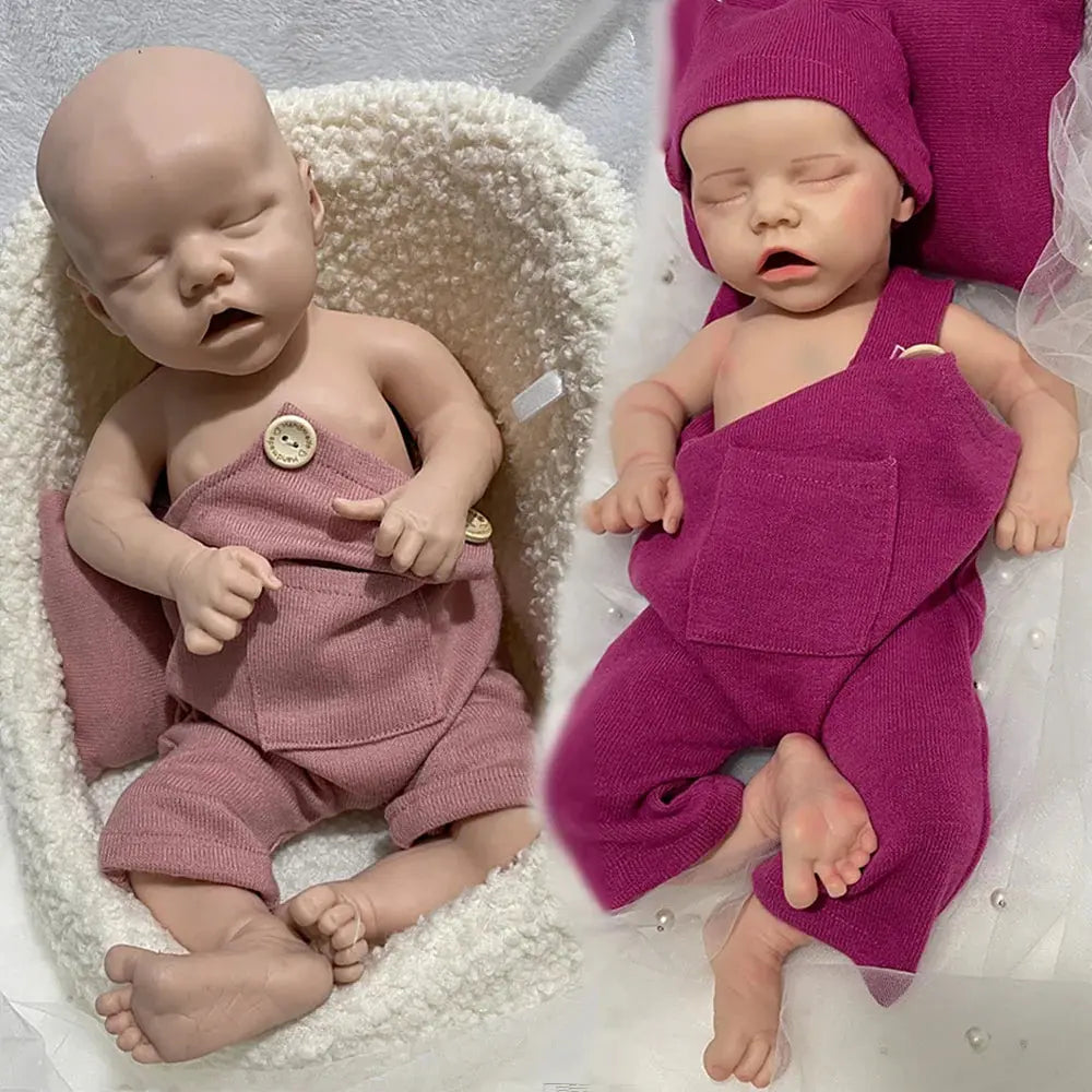Image of Reborn Baby Dolls 18" 100% Full Silicone Newborn Doll Soft Reborn
