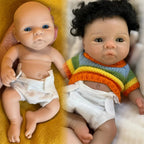 Image of Reborn Baby Dolls 25Cm Reborn Dolls Dark Skin Full Body Soft Solid