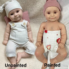 Image of Reborn Baby Dolls 1:1 Full Body Soild Silicone Reborn Baby Girl