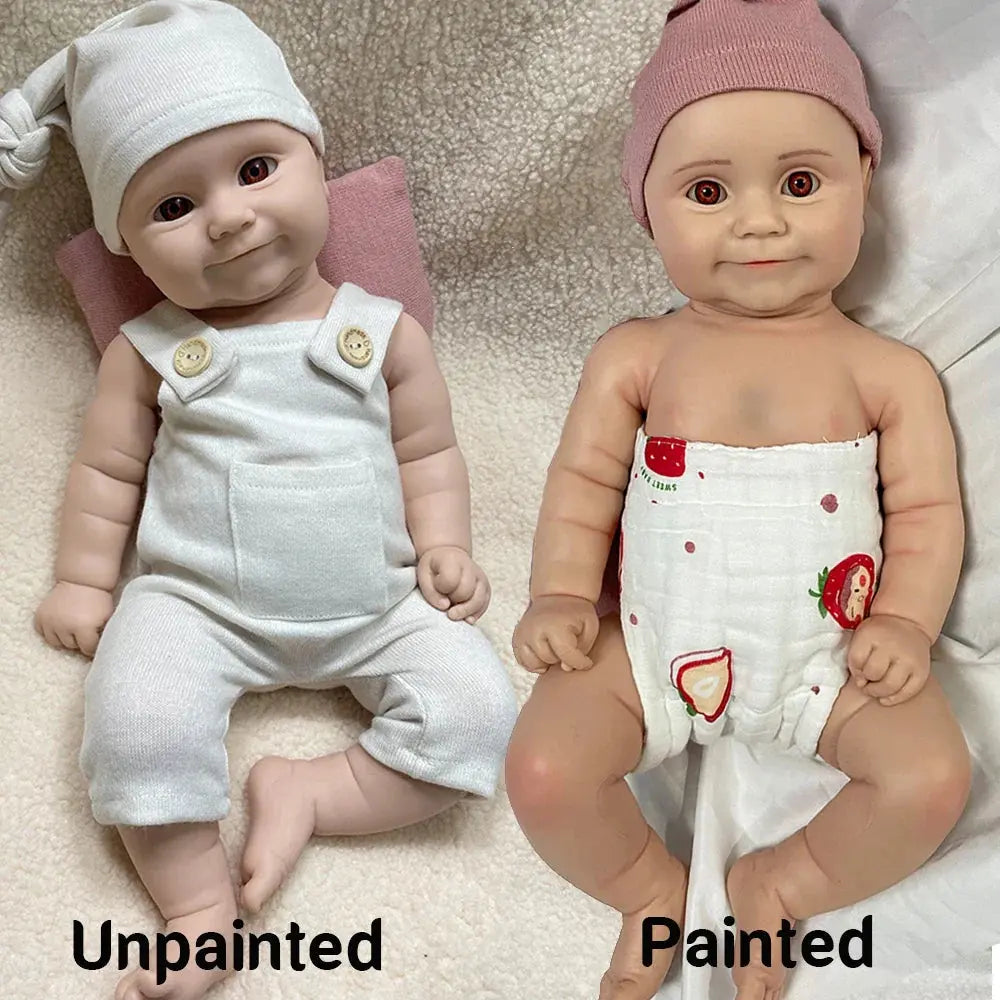 Image of Reborn Baby Dolls 1:1 Full Body Soild Silicone Reborn Baby Girl