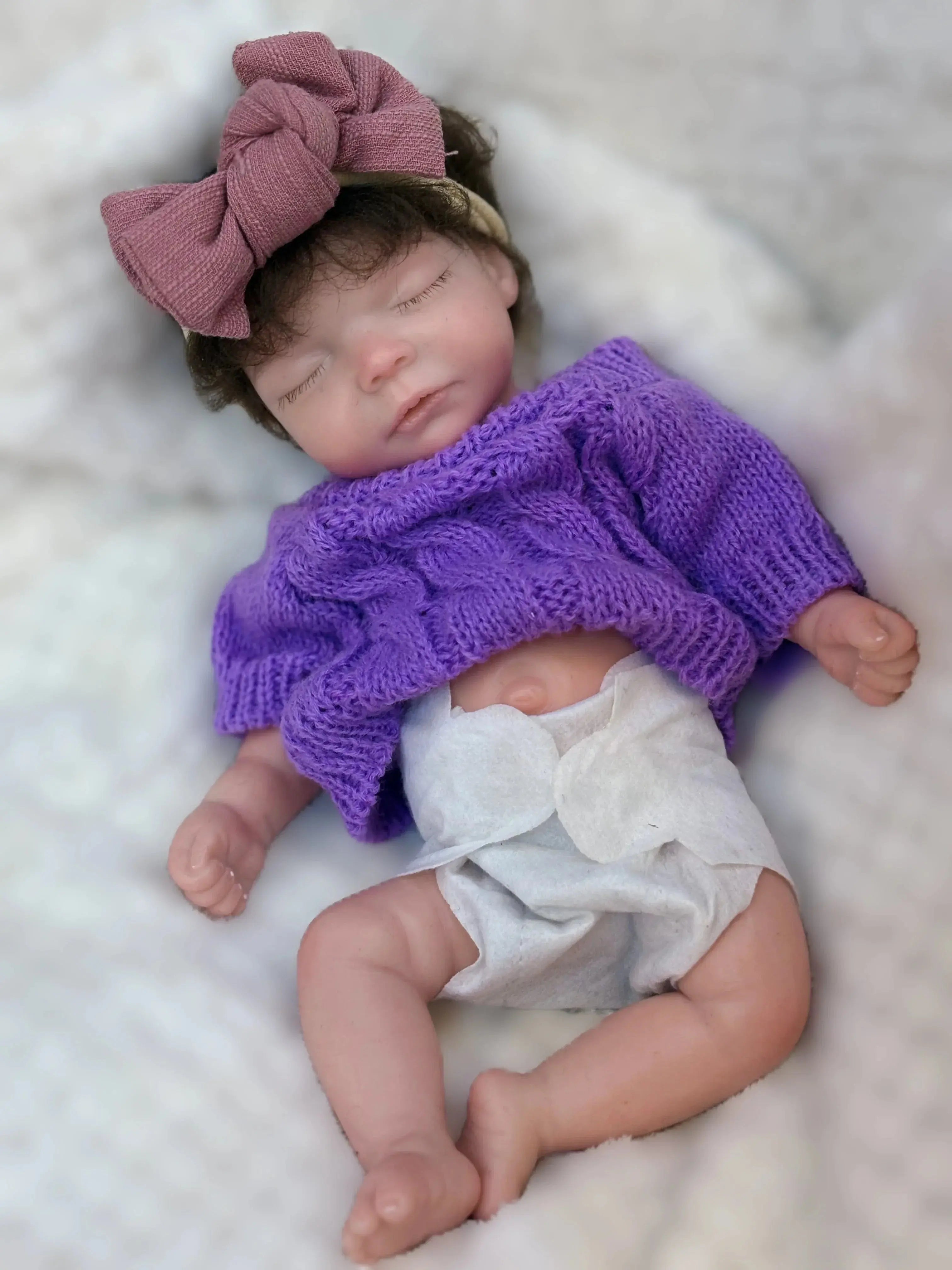 Image of Reborn Baby Dolls 10Inch Silicone Girl Can Open Mouth Reborn Doll