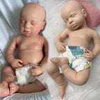 Image of Reborn Baby Dolls Artificial Soft Full Body Platinum Silicone Painted
