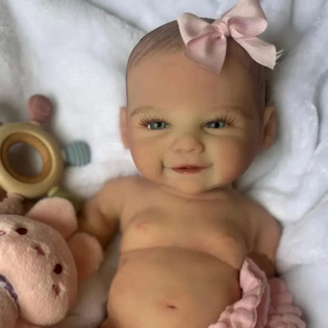 Image of Reborn Baby Dolls Can Open Mouth Vivienne 18Inch Bebe Reborn Silicona