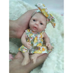 Image of Reborn Baby Dolls 7 Inch Hand Made Girl Silicone Doll Mini Realistic