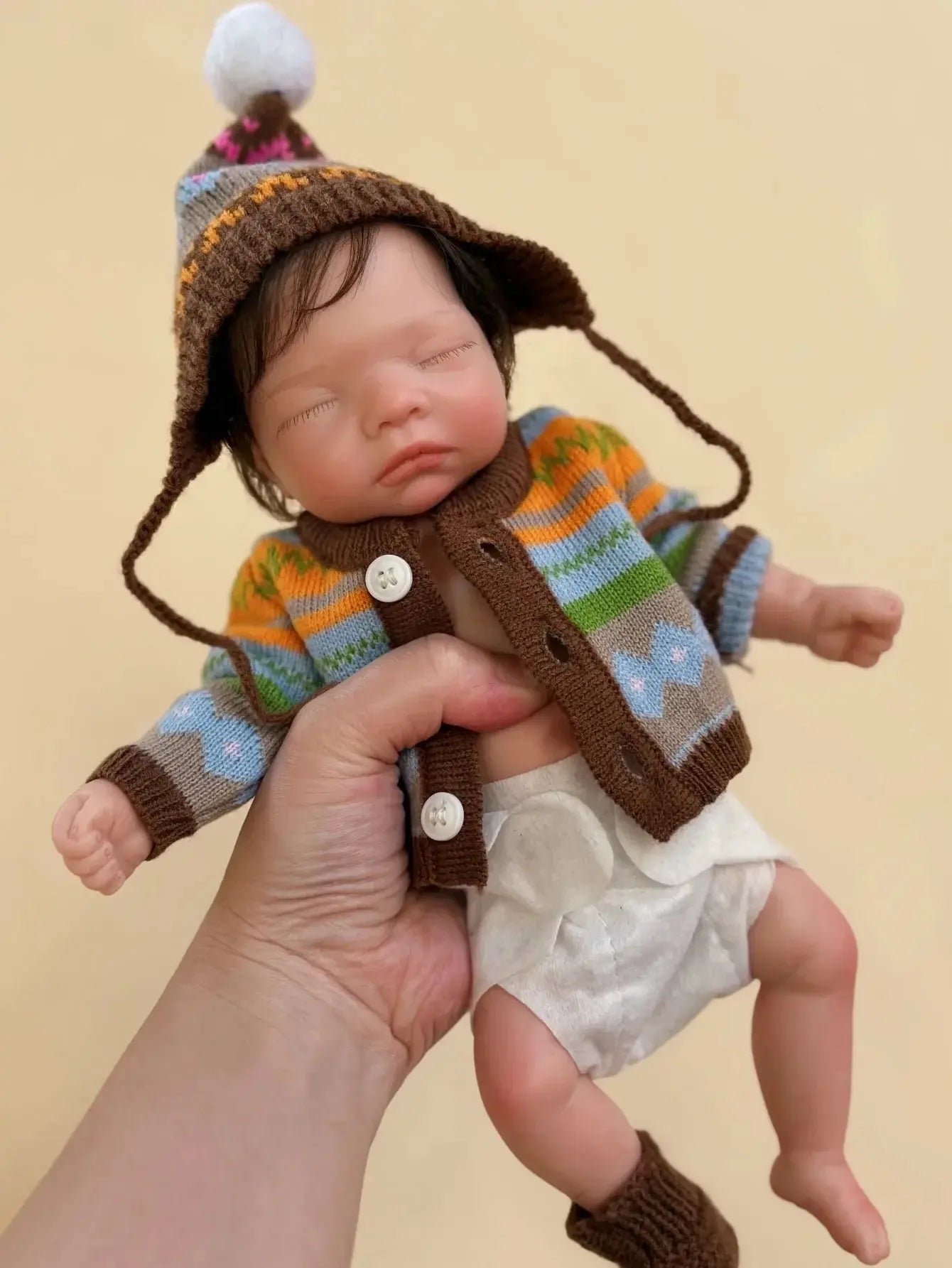 Image of Reborn Baby Dolls 10 Inch Sleeping Silicone Bebe Reborn Girl With
