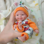 Image of Reborn Baby Dolls Reborn Silicone Baby Doll 7 Inch Mini Realistic
