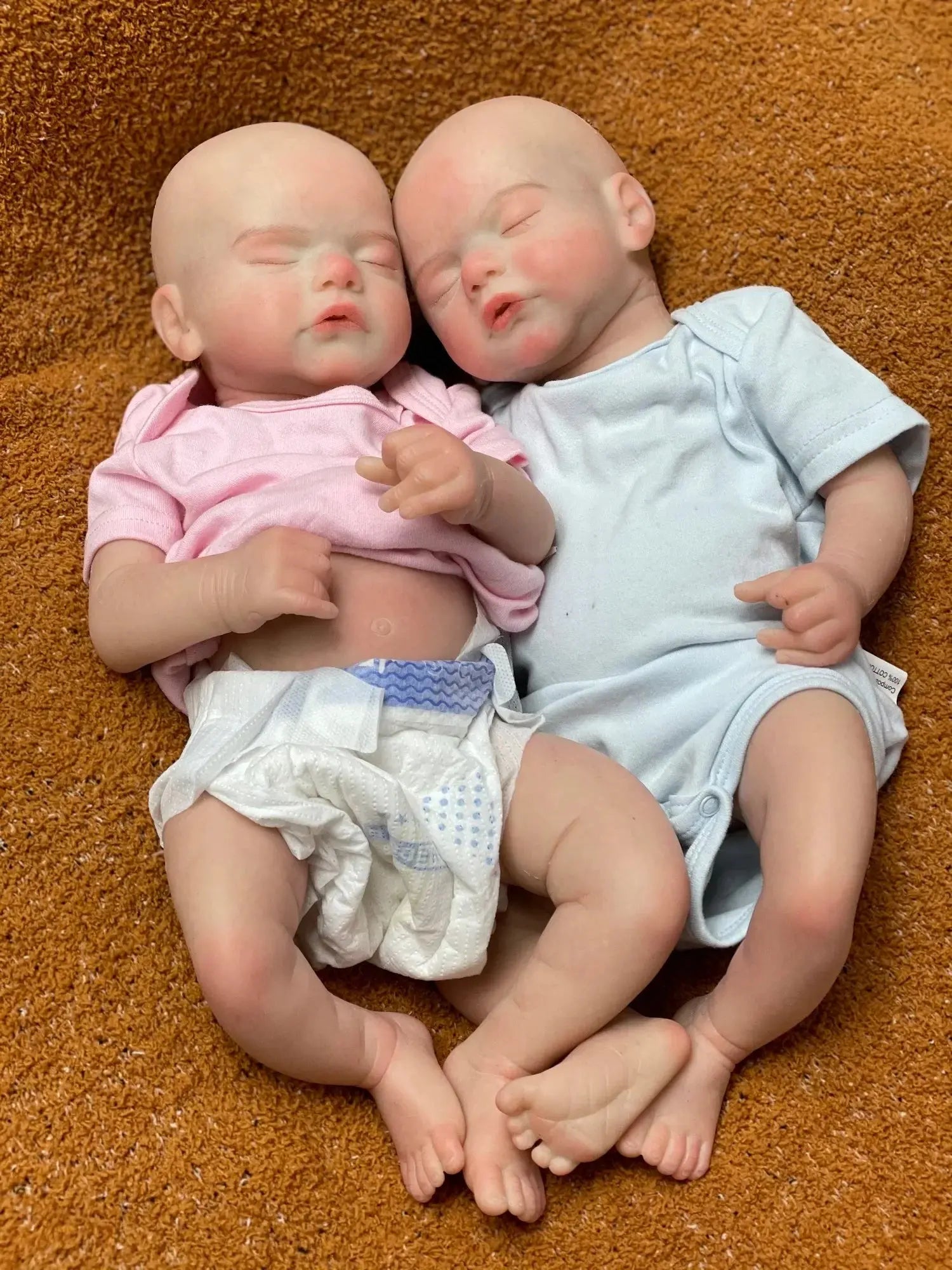 Image of Reborn Baby Dolls Can Open Mouth 45Cm Twins Sam Reborn Baby Girl And