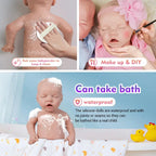 Image of Reborn Baby Dolls 18" 100% Full Silicone Newborn Doll Soft Reborn