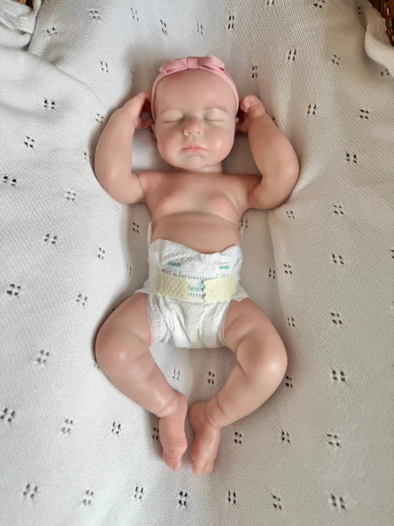 Image of Reborn Baby Dolls 18 Inch Loulou Silicone Girl Handmade Bebe Newborn