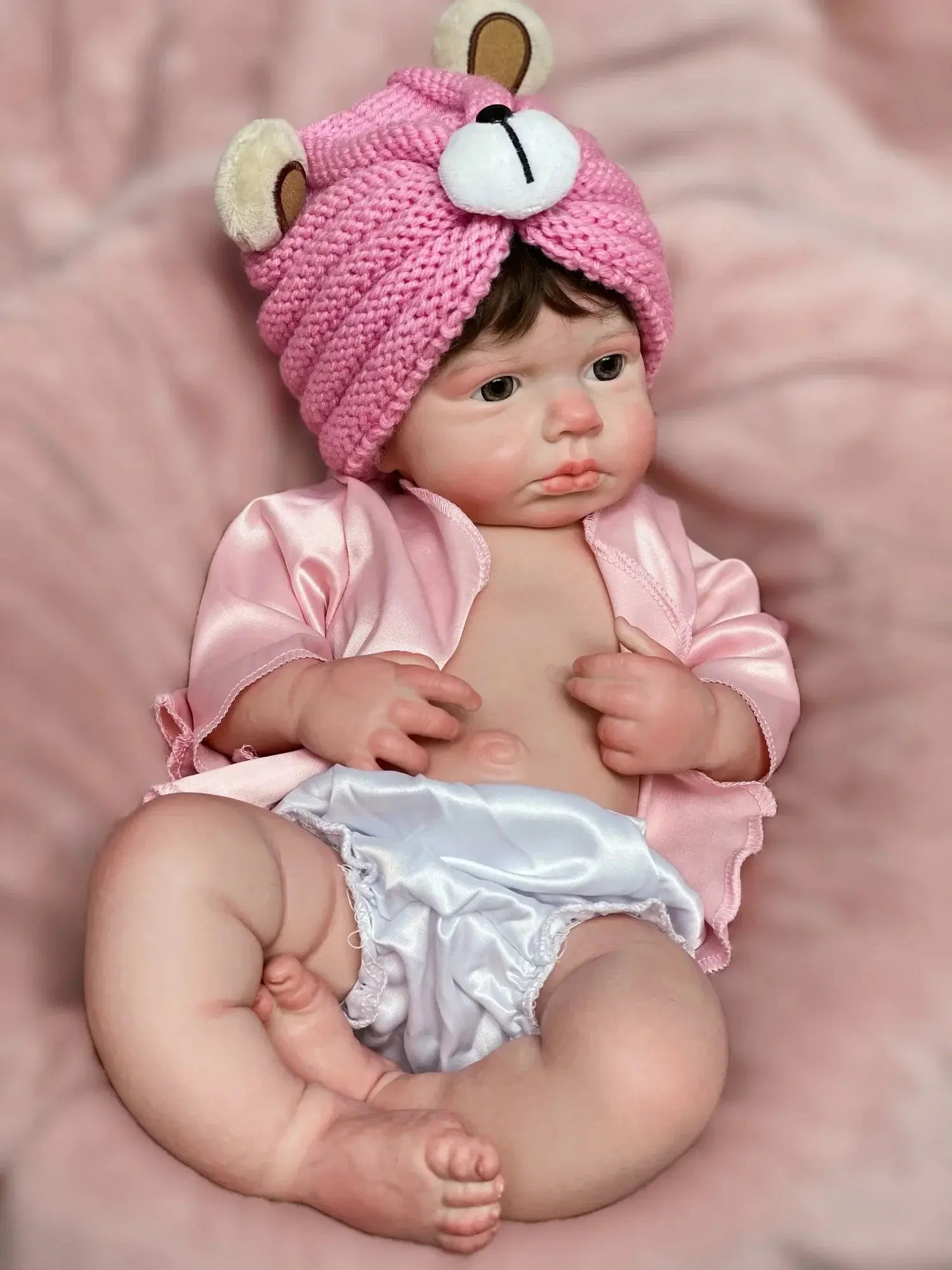 Image of Reborn Baby Dolls 45Cm Solid Silicone Loulou Bebe Reborn Girl With