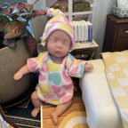 Image of Reborn Baby Dolls 11Cm Painted Mini Silicone Palm Girl With 2 Set Of