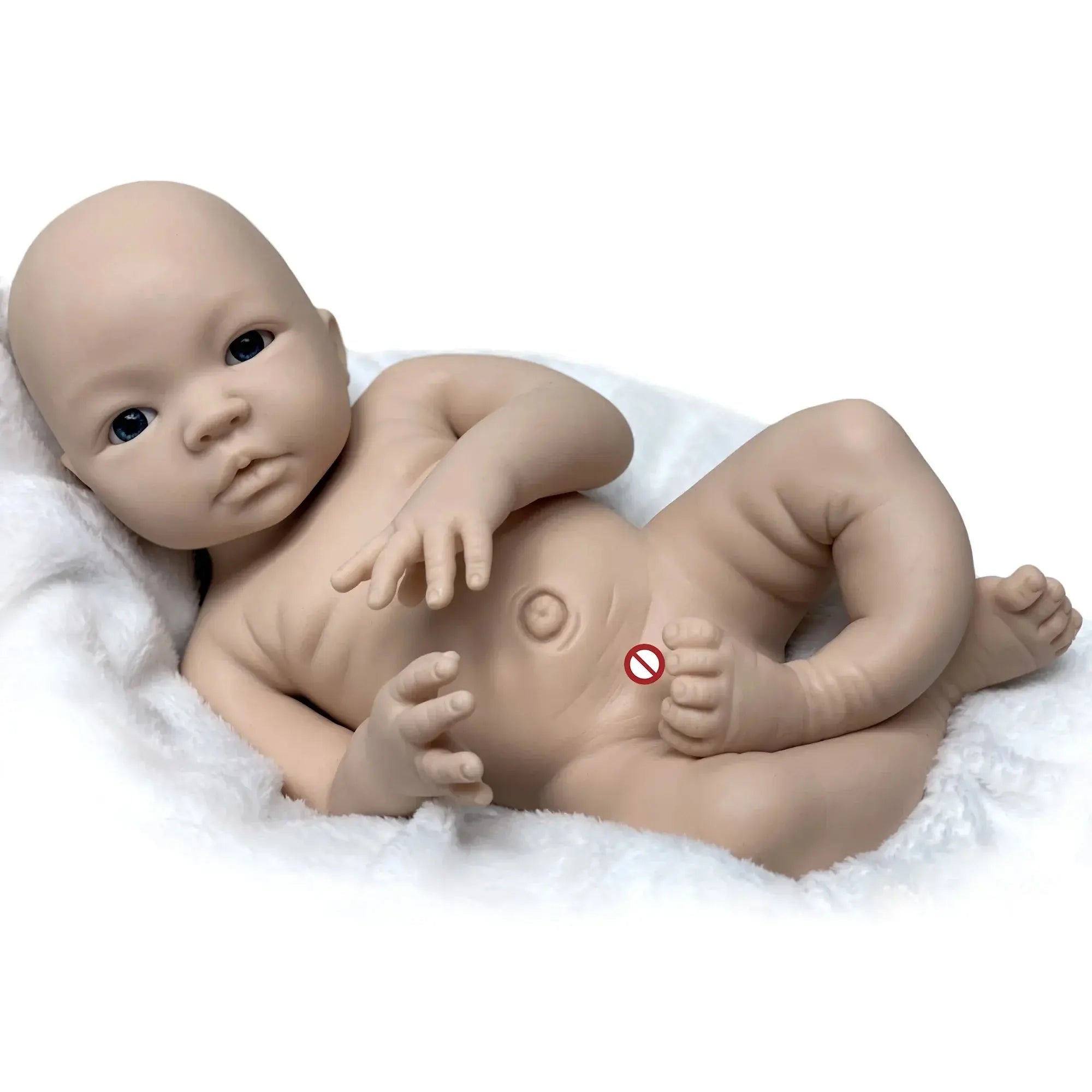 Image of Reborn Baby Dolls 18 Inch Full Silicone Baby Doll Open Eyes Reborn