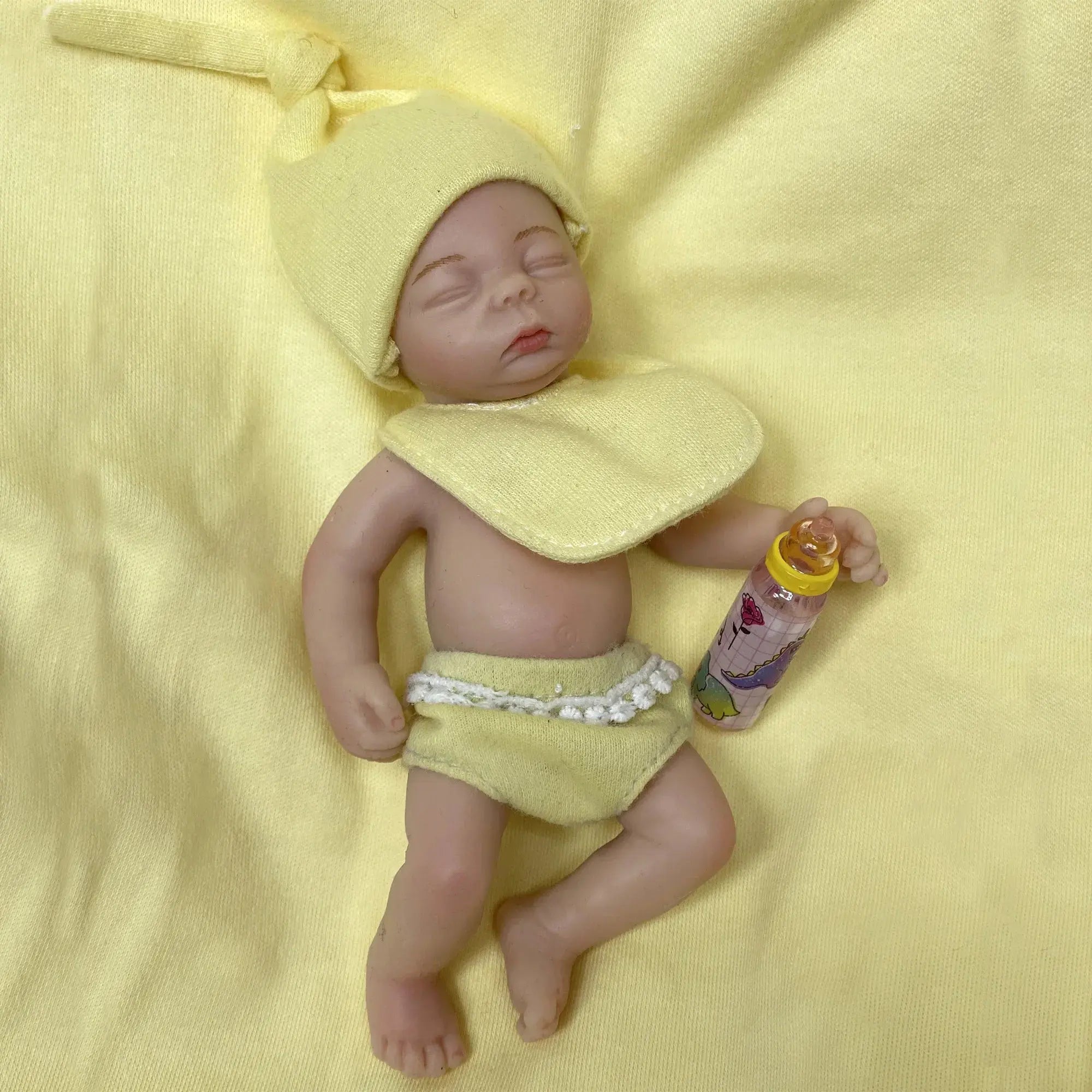 Image of Reborn Baby Dolls 6 Inch Full Solid Silicone Bebe Palm Reborn Doll