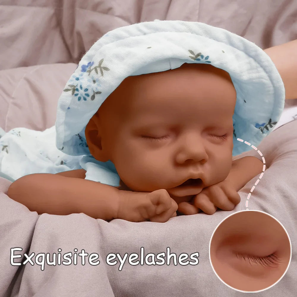 Image of Reborn Baby Dolls 17.5-Inch Full Body Silicone Lifelike Sleeping