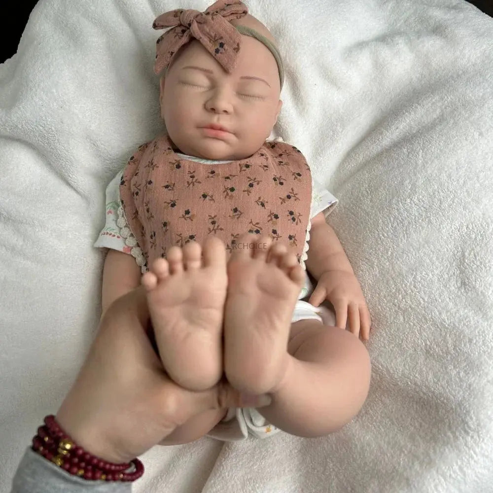 Image of Reborn Baby Dolls Handmade Soft 22Inch Silicone Reborn Baby Girl