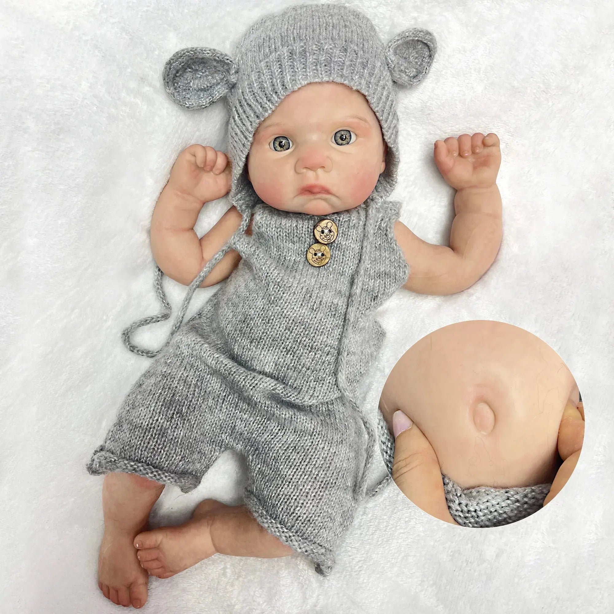 Image of Reborn Baby Dolls 42Cm 17 Inch Full-Body Soft Silicone Reborn Doll