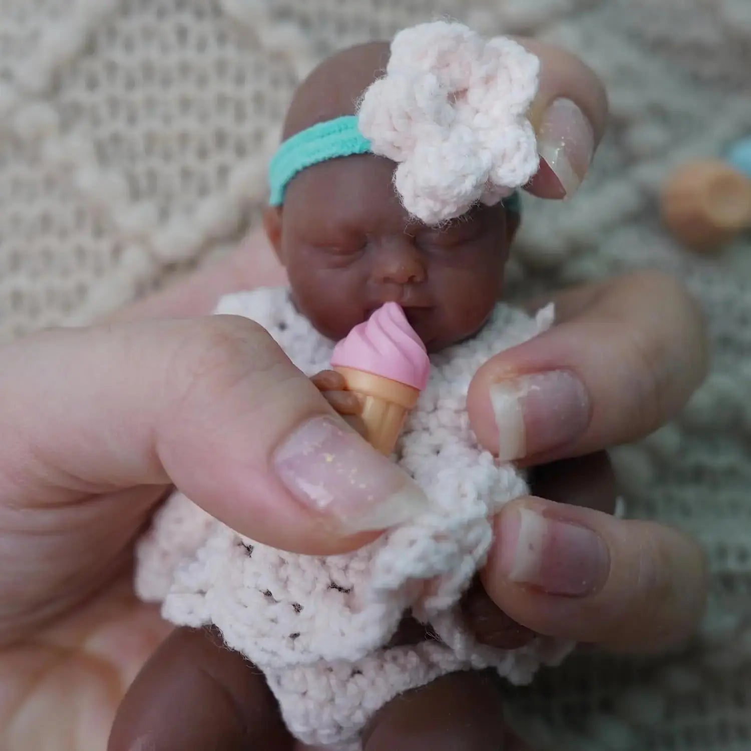 Image of Reborn Baby Dolls Mini Silicone Reborn Baby Doll 4.5 Inch Full Body