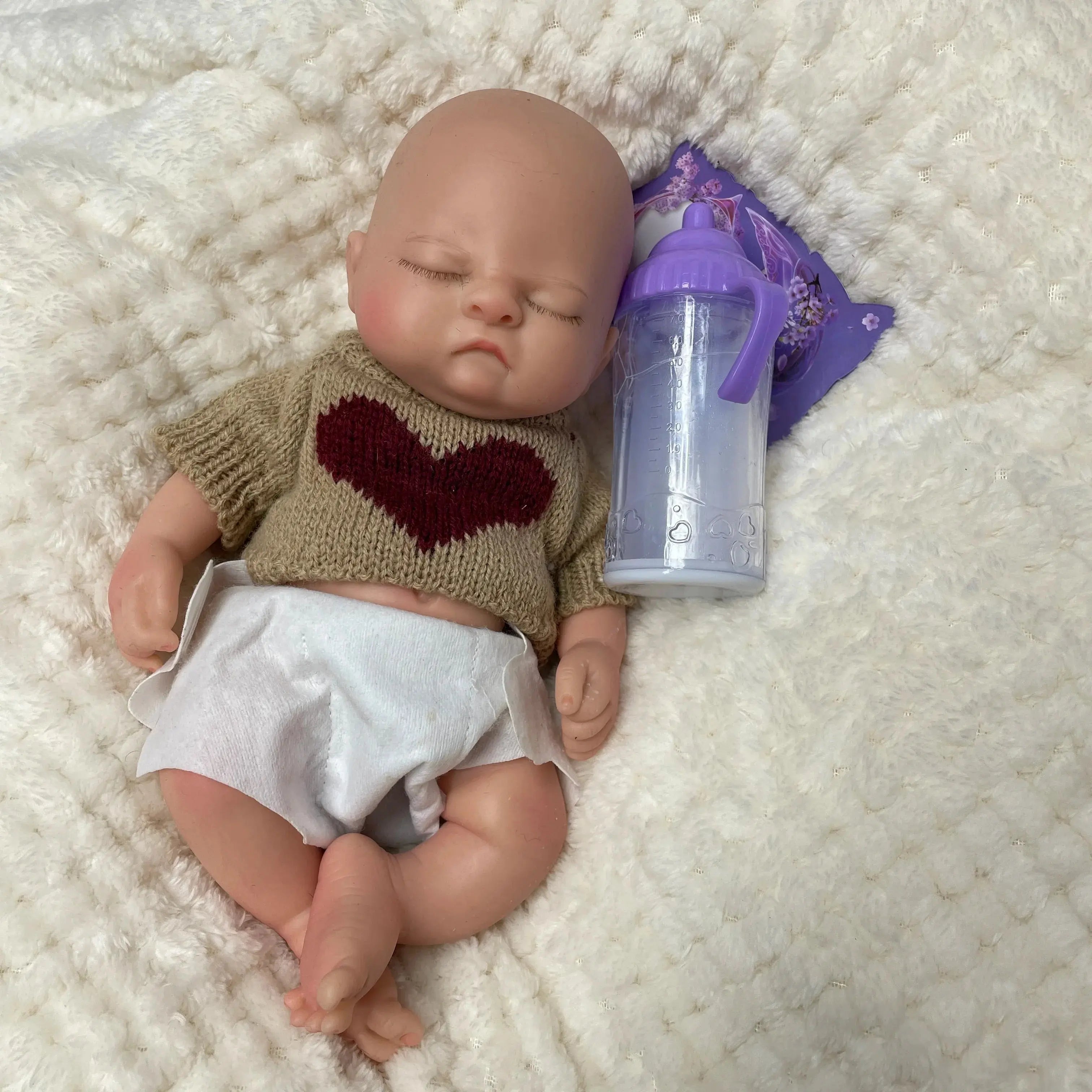 Image of Reborn Baby Dolls 10Inch Silicone Boy Reborn Baby Doll Full Body Soft
