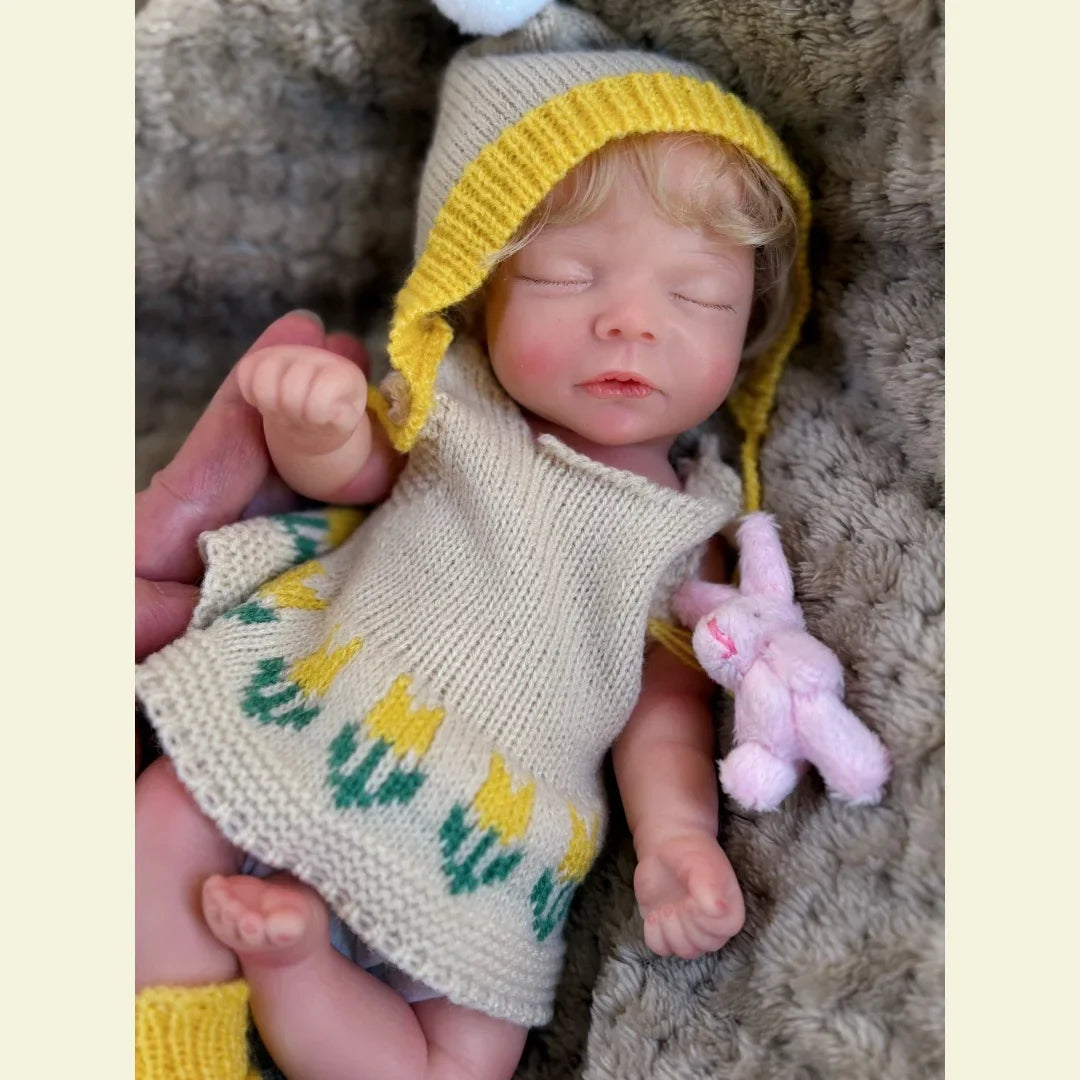 Image of Reborn Baby Dolls 10Inch Can Open Mouth Full Body Silicone Reborn