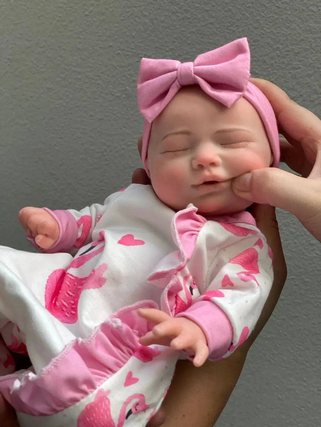 Image of Reborn Baby Dolls 35Cm Close Eyes Solid Silicone Bebe Reborn Girl Can