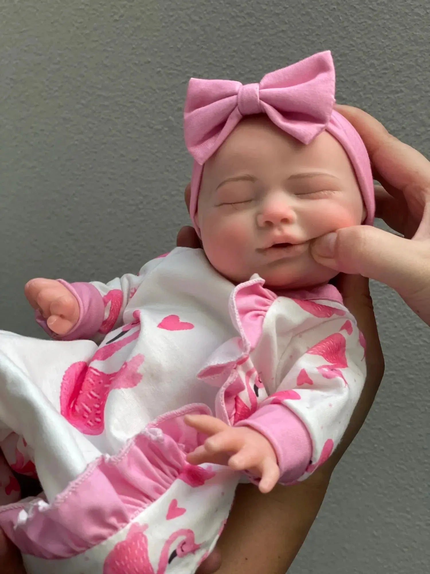 Image of Reborn Baby Dolls 35Cm Close Eyes Solid Silicone Bebe Reborn Girl Can