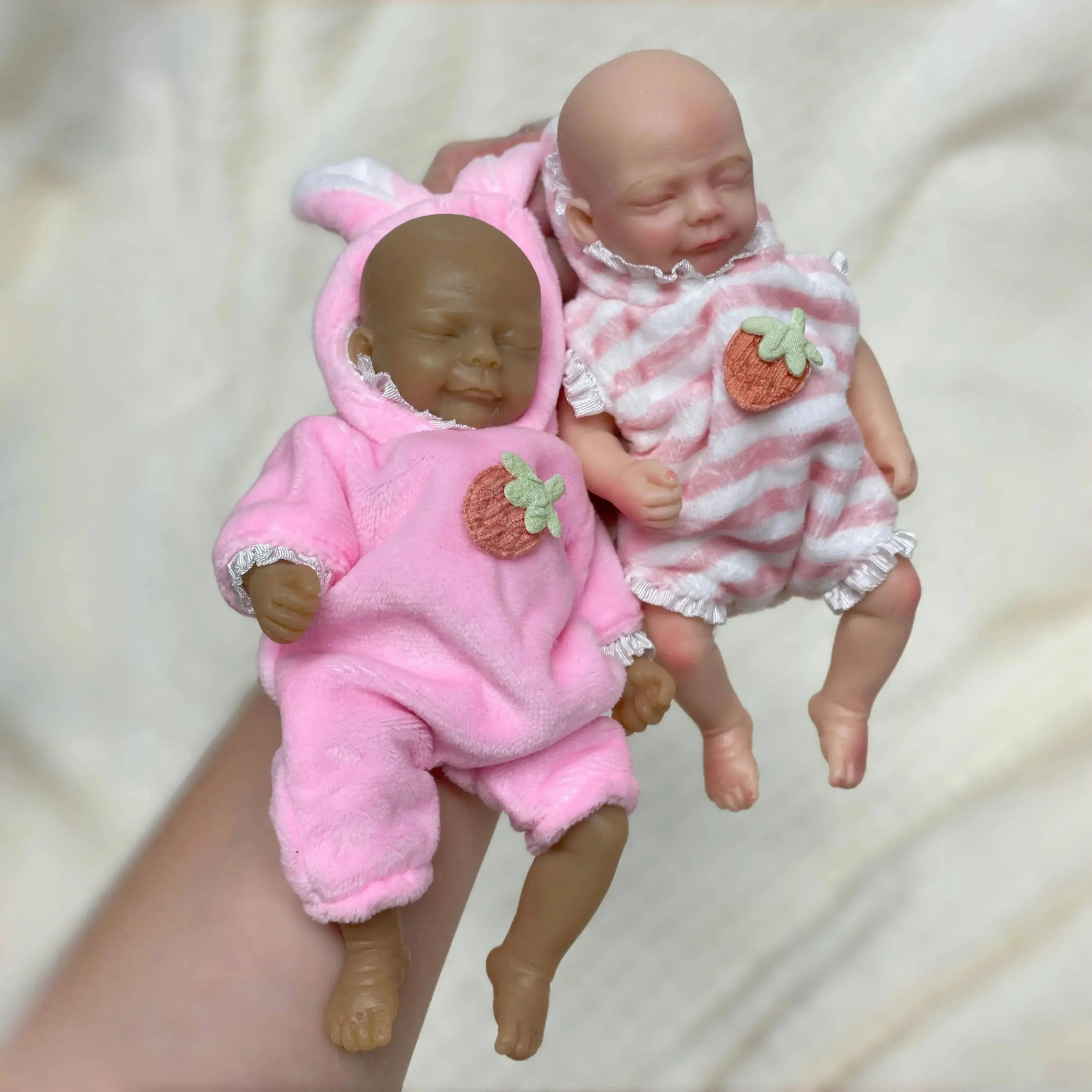 Image of Reborn Baby Dolls 15Cm Painted Full Body Solid Silicone Reborn Mini
