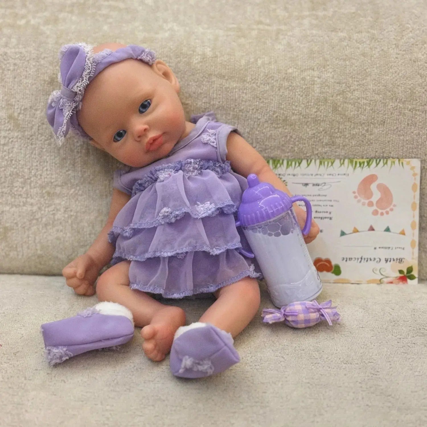 Image of Reborn Baby Dolls 33Cm Silicone Girl Reborn Doll Painted Full Body