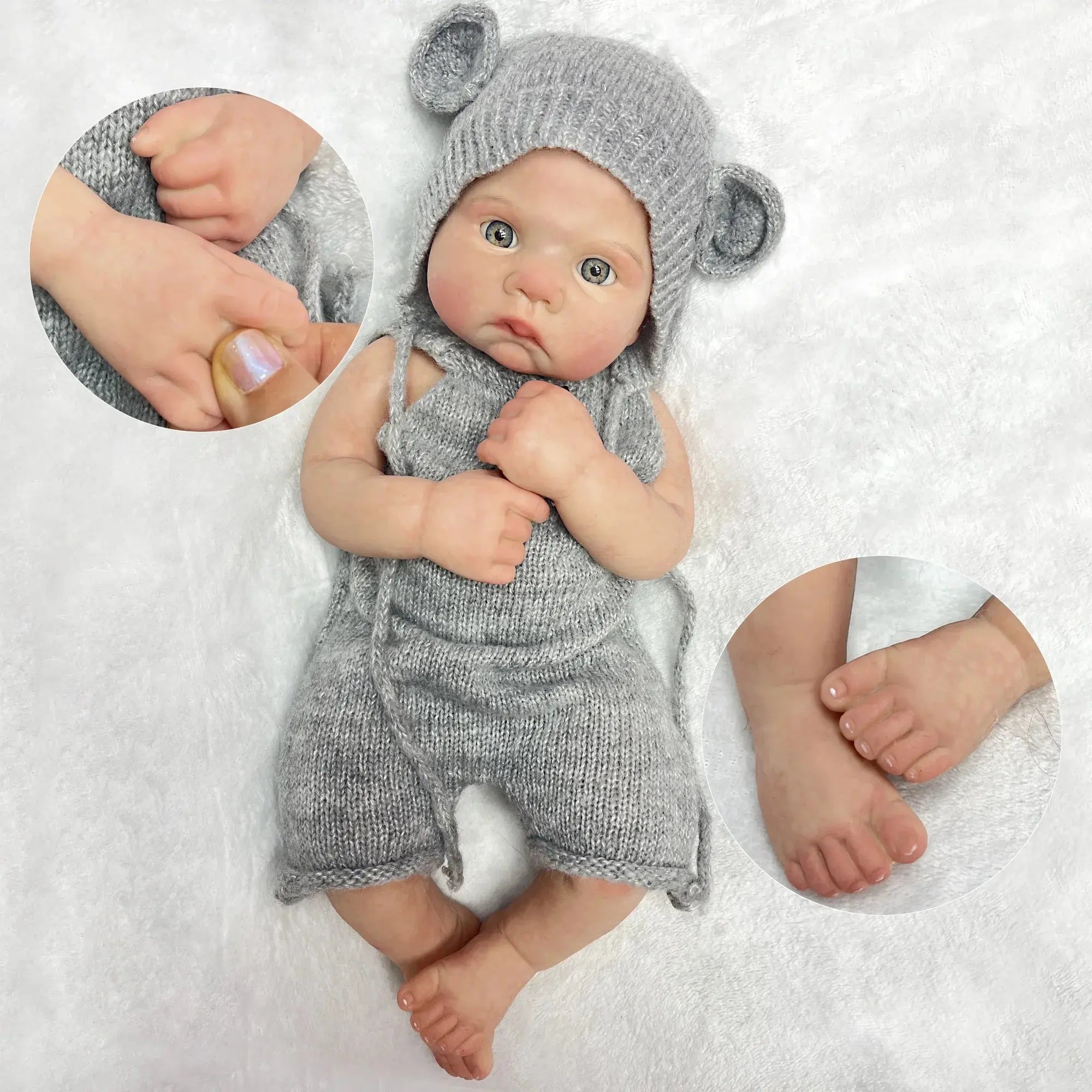 Image of Reborn Baby Dolls 42Cm 17 Inch Full-Body Soft Silicone Reborn Doll