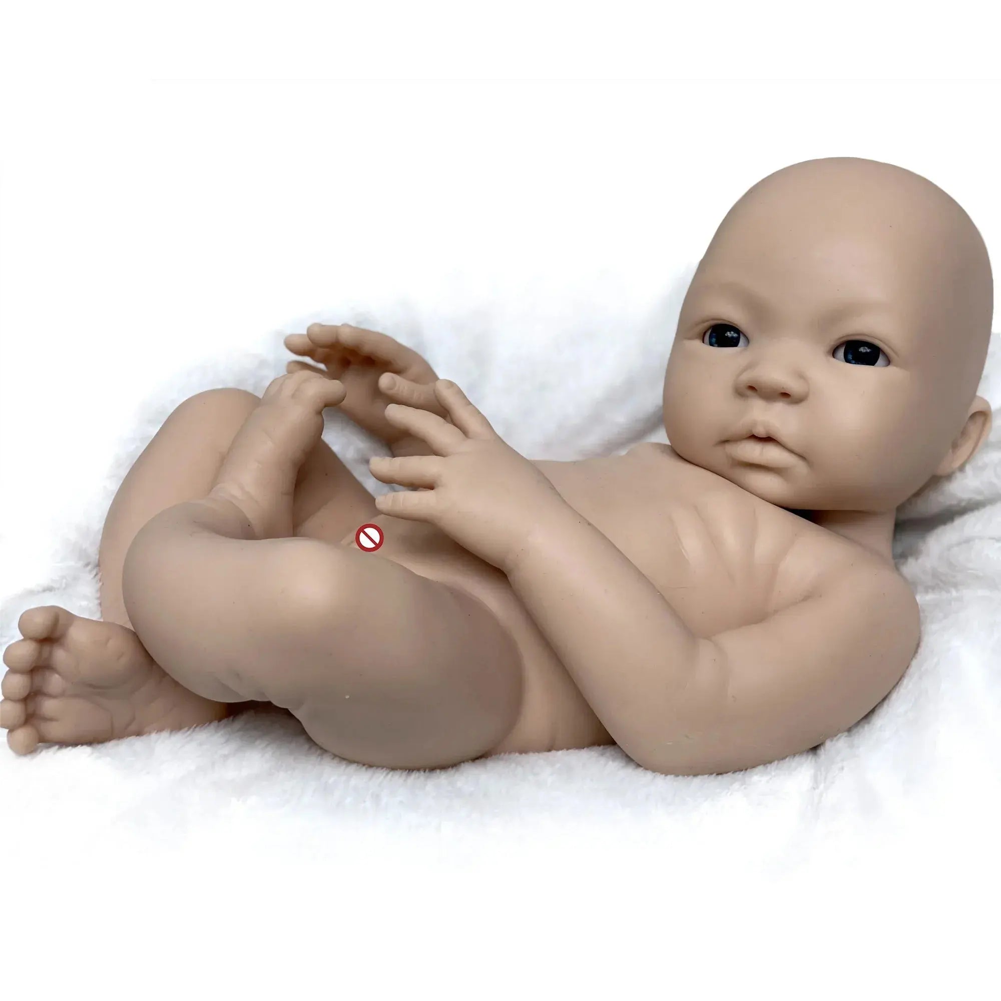 Image of Reborn Baby Dolls 18 Inch Full Silicone Baby Doll Open Eyes Reborn