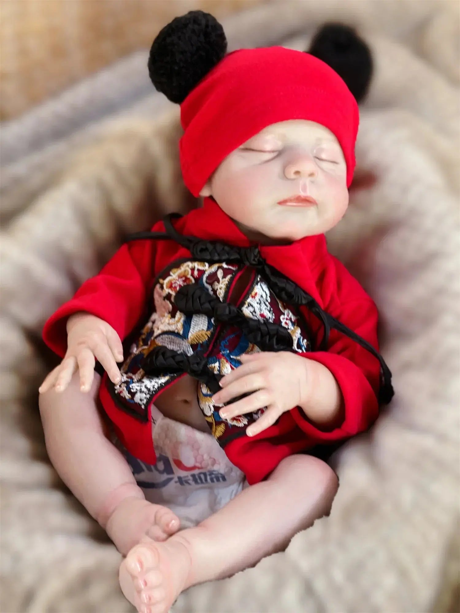 Image of Reborn Baby Dolls 47Cm Washable Eric Bebe Reborn Girl With Painted