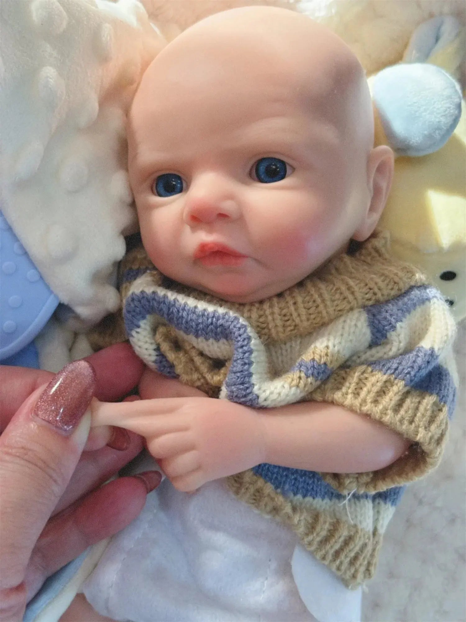 Image of Reborn Baby Dolls 25Cm Silicone Boy Reborn Dolls Painted Full Body