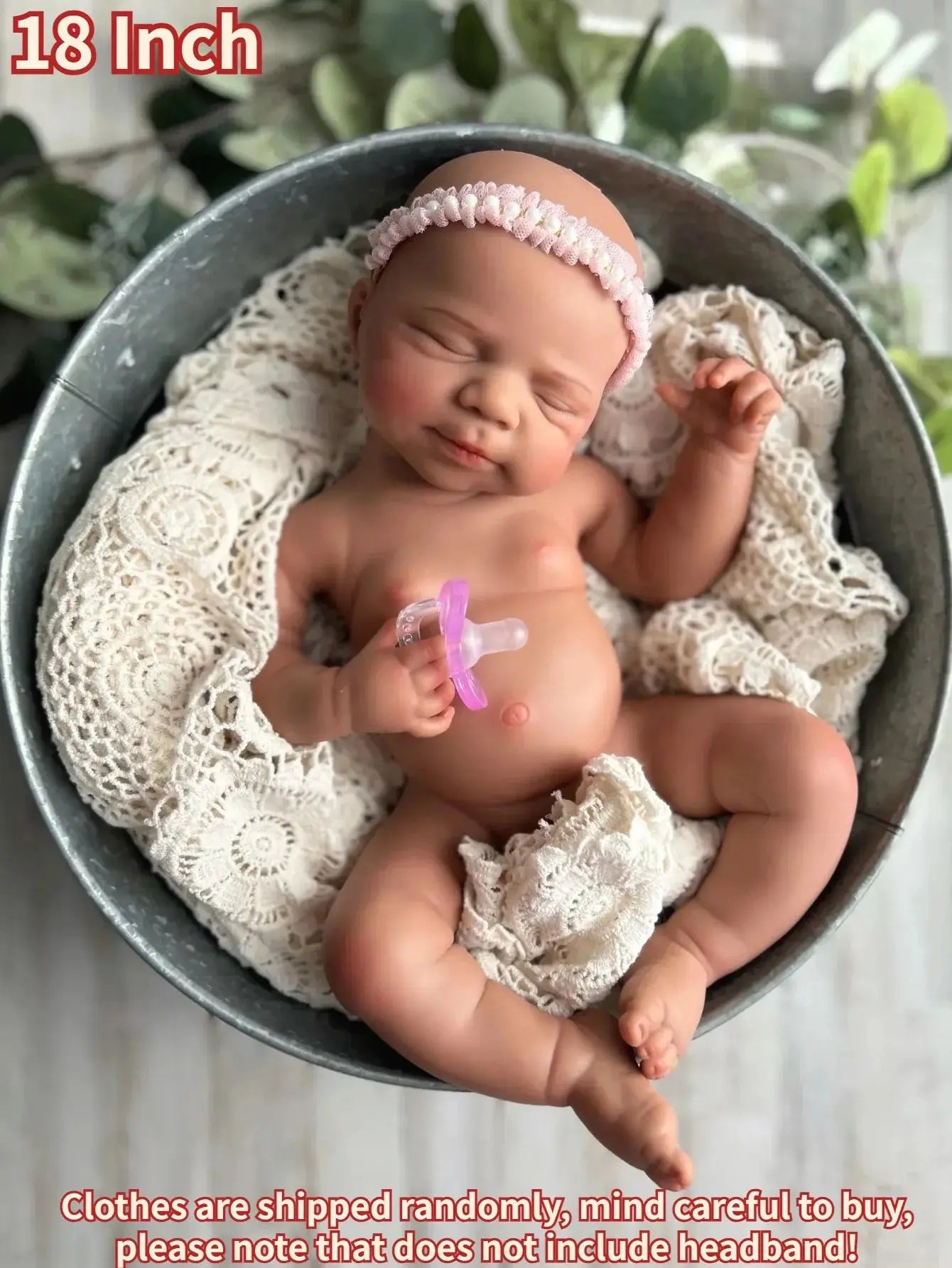 Image of Reborn Baby Dolls 18 Inch (Fair Skin)Pascale Girl Silicone Doll -