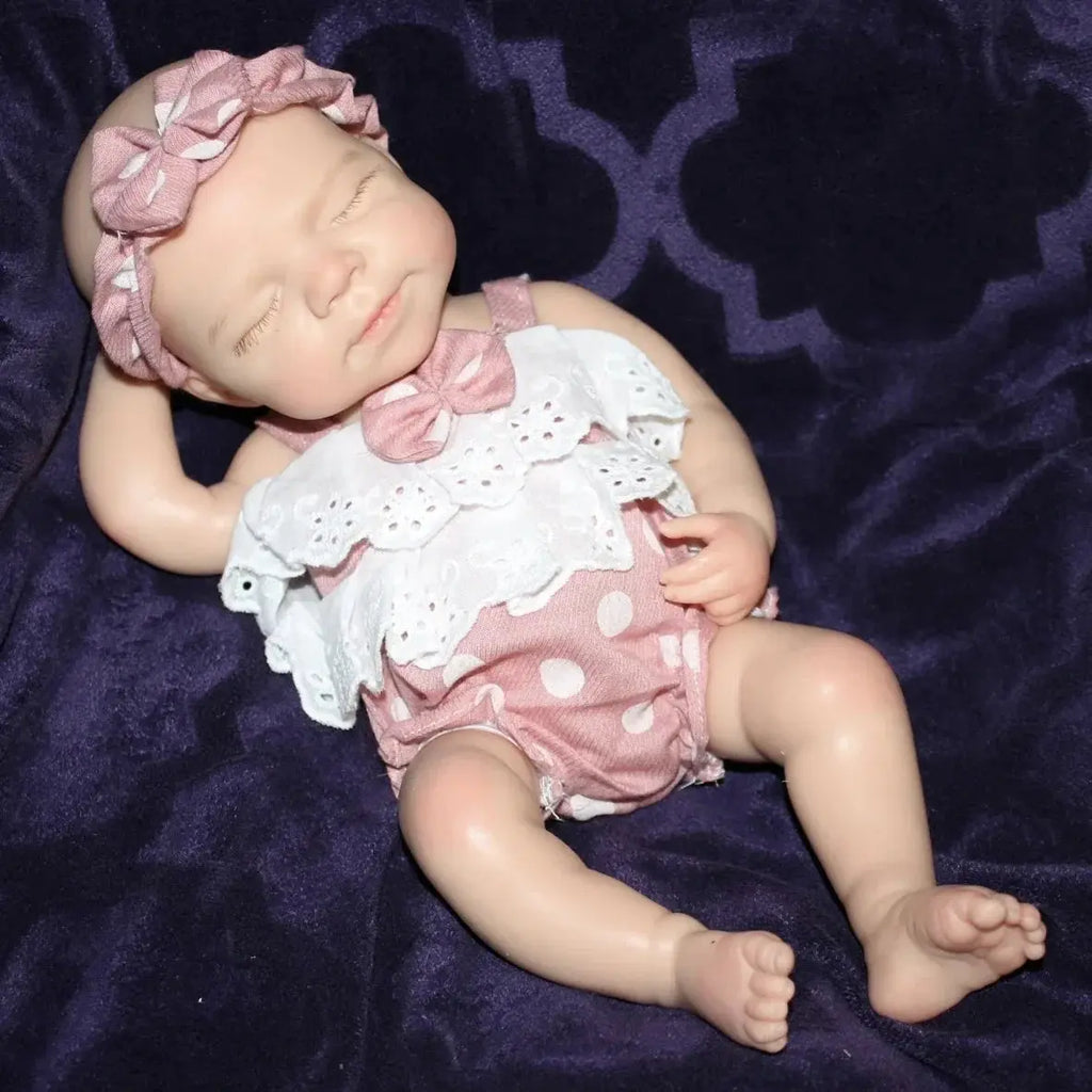 Image of Reborn Baby Dolls 13Inch Open Mouth Reborn Dolls Pascale Bebe Girl