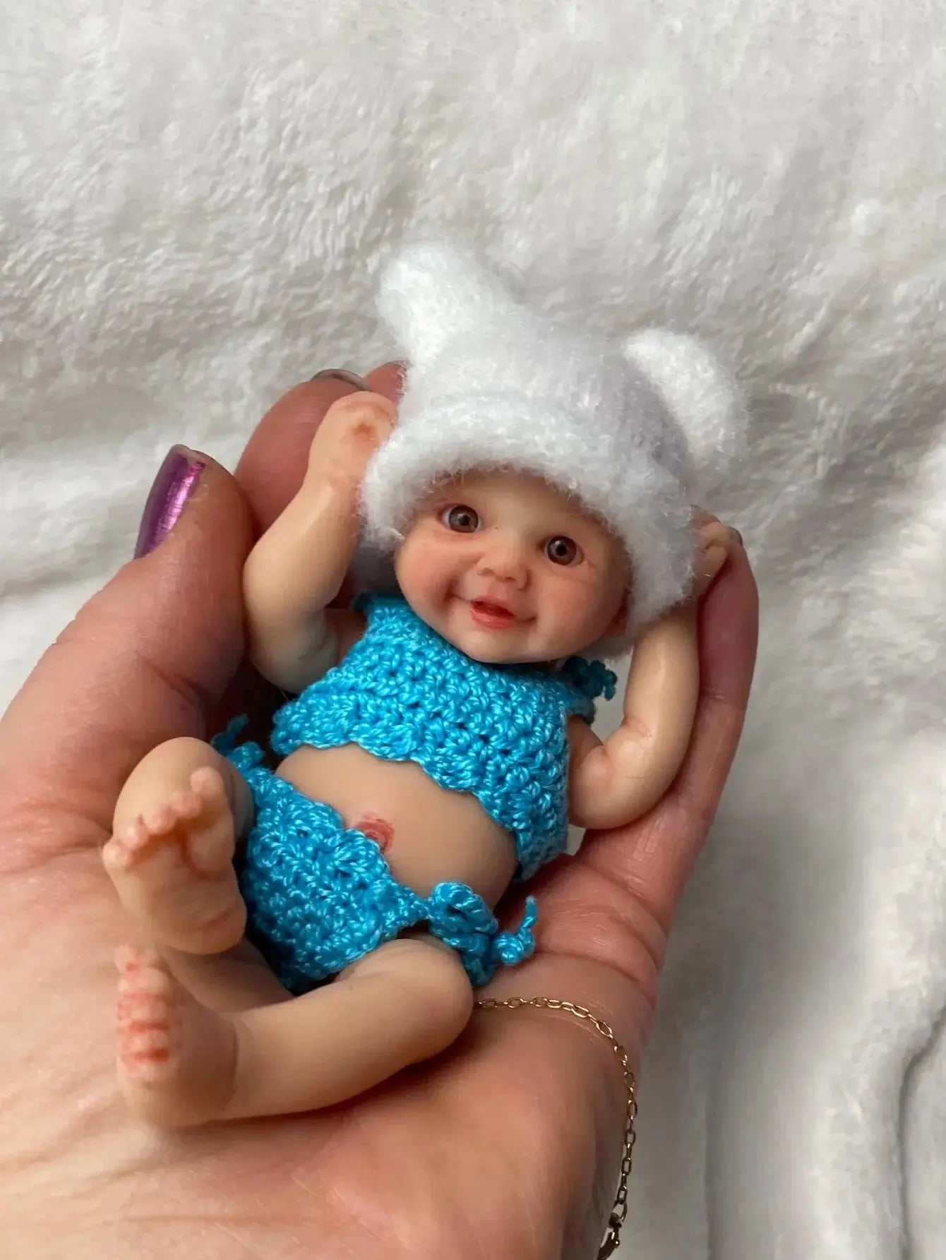 Image of Reborn Baby Dolls 6 Inch Silicone Bebe Reborn Doll Handmade Lifelike