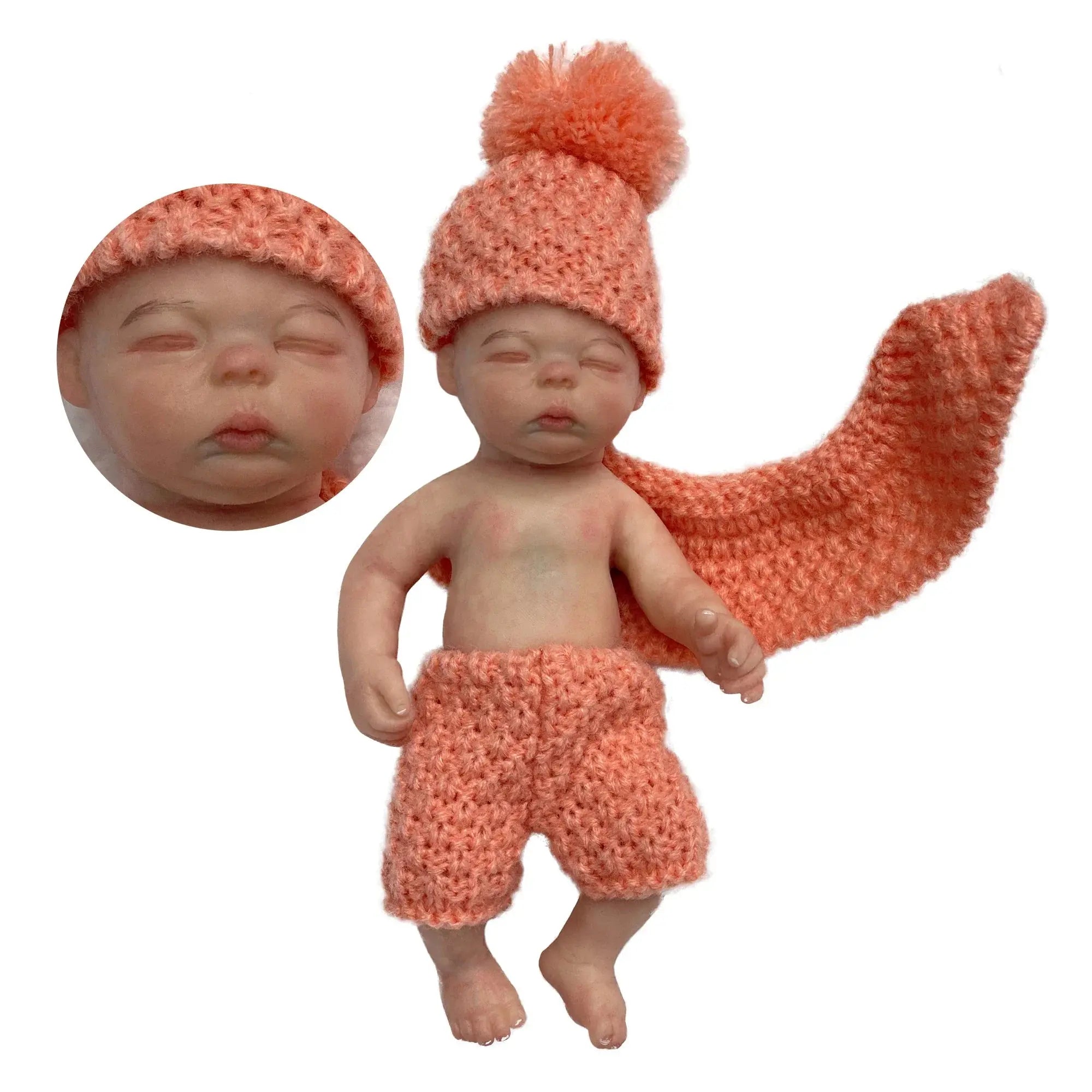 Image of Reborn Baby Dolls Bebe Reborn Reallista 15Cm Mini Solid Silicone