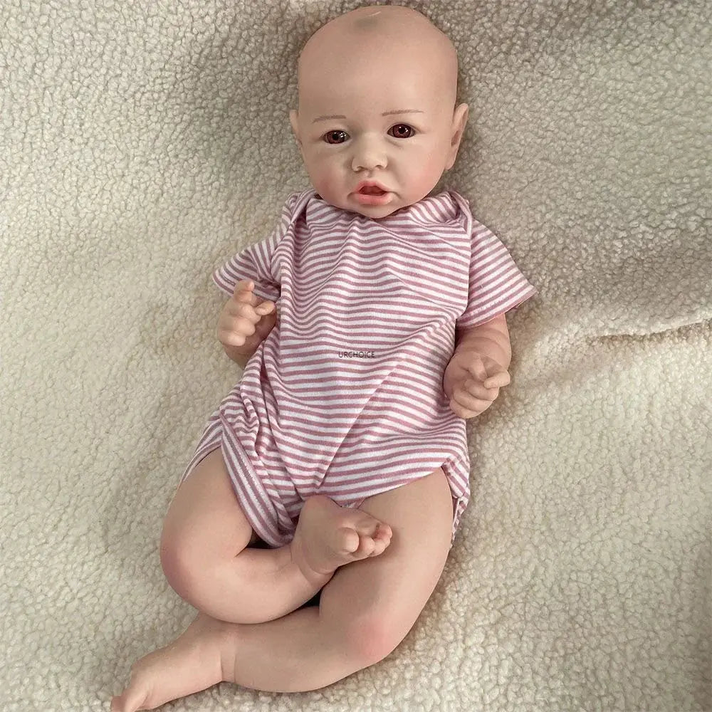 Image of Reborn Baby Dolls 18Inch Open Eyes Handmade Realistic Silicone Reborn