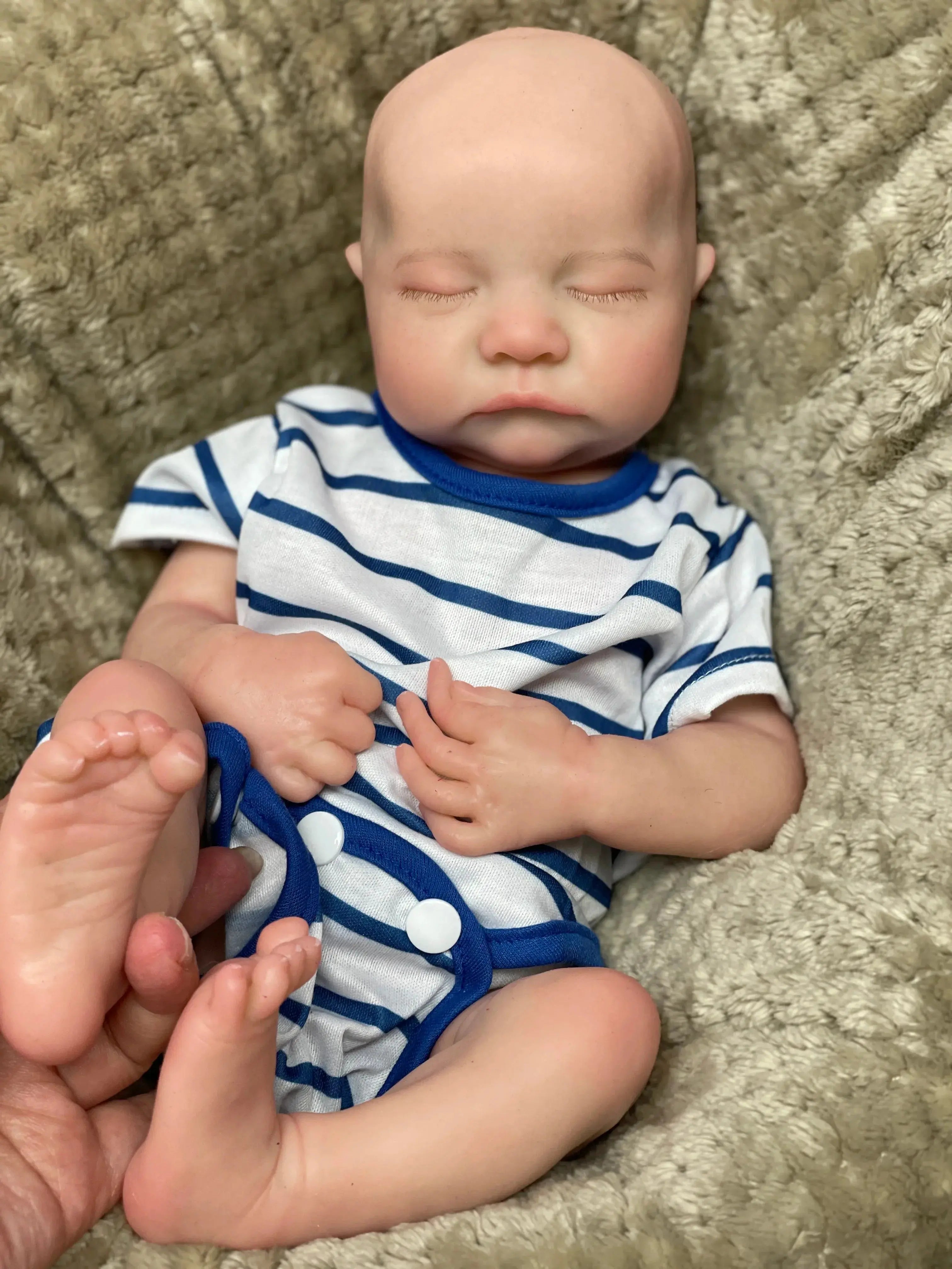 Image of Reborn Baby Dolls Bebê Reborn Dolls 16Inch Boy Levi Painted/Unpainted