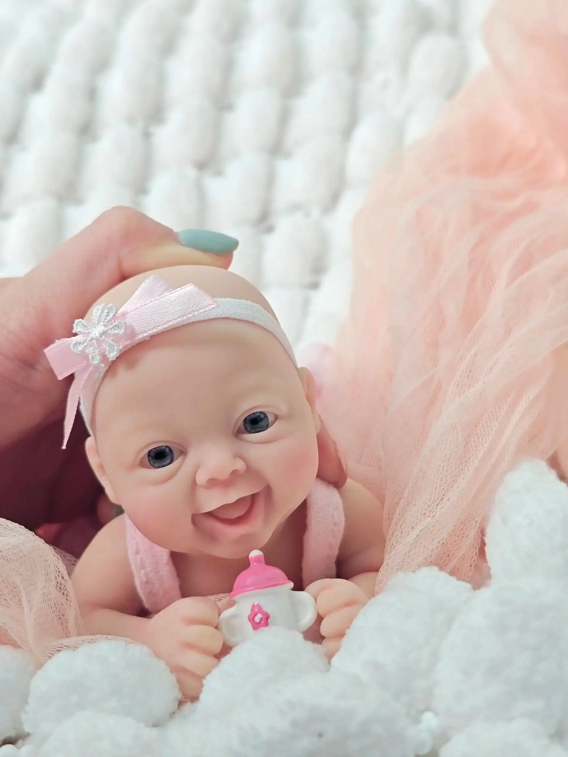 Image of Reborn Baby Dolls Miniature Babies 7 Inch Silicone Full Body Reborn