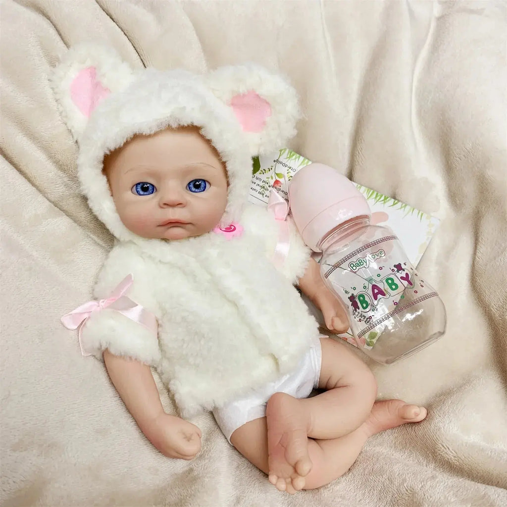 Image of Reborn Baby Dolls 33Cm Can Washable Full Body Solid Silicone Bebe