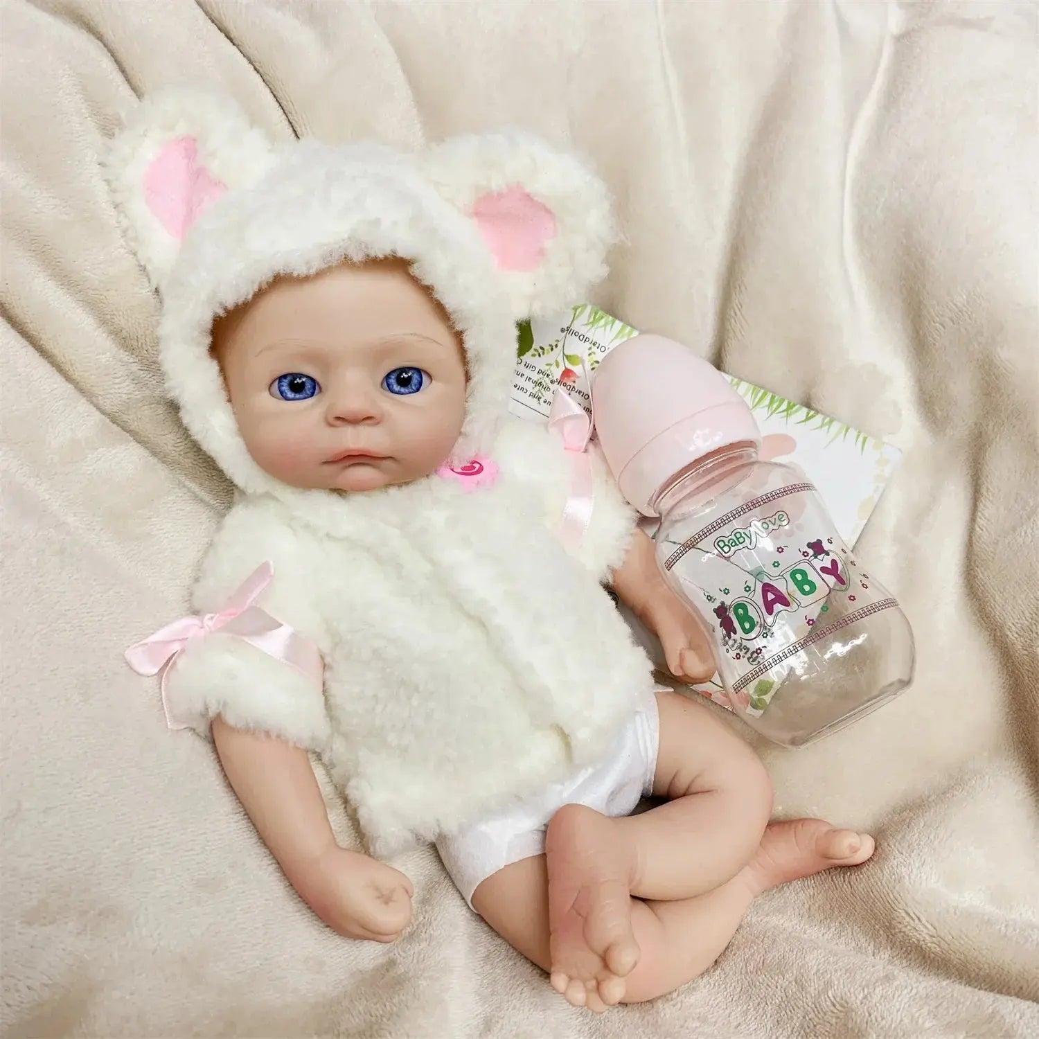 Image of Reborn Baby Dolls 33Cm Can Washable Full Body Solid Silicone Bebe