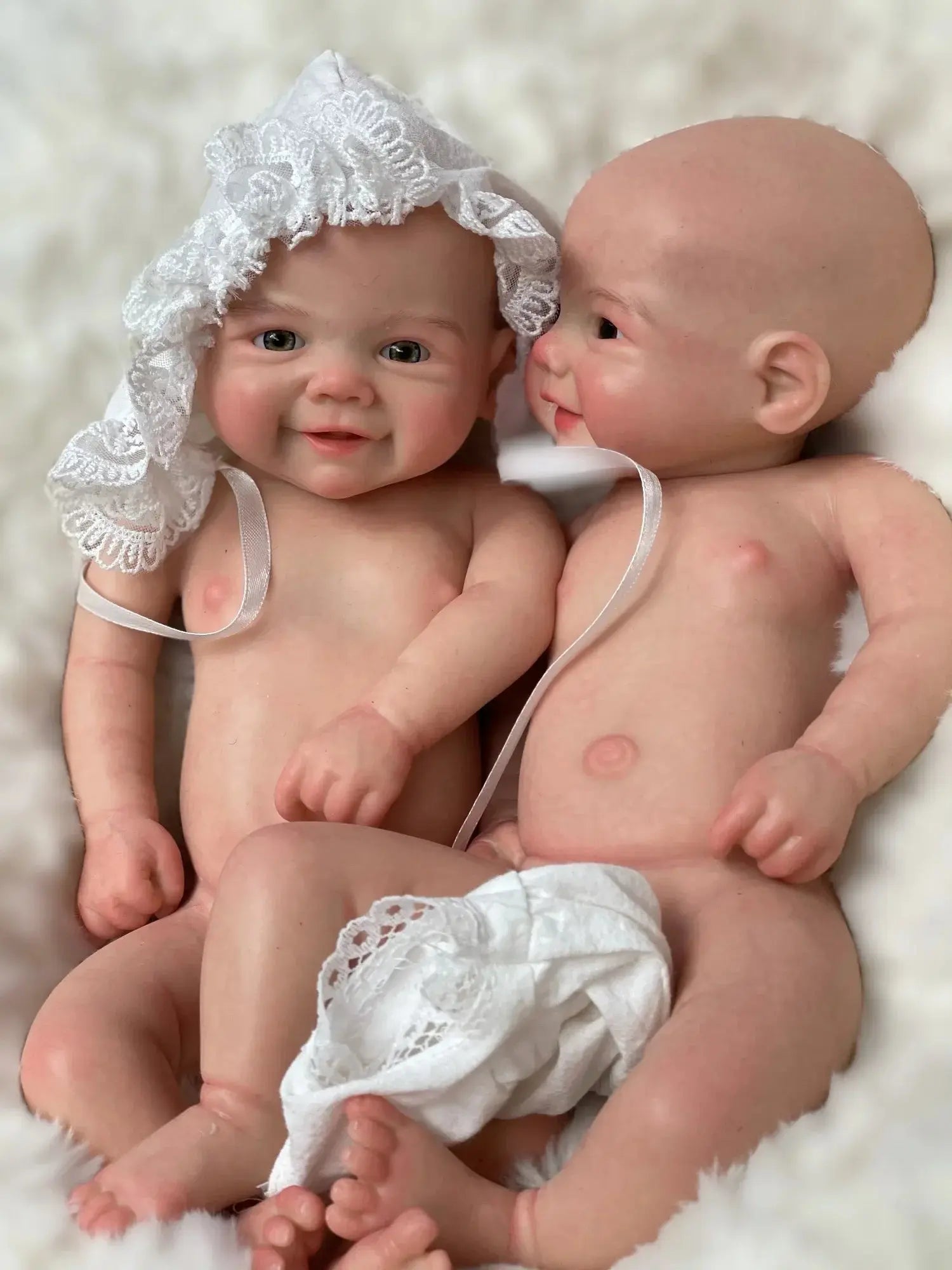 Image of Reborn Baby Dolls 33Cm Cuddly Vivienne Full Body Solid Silicone