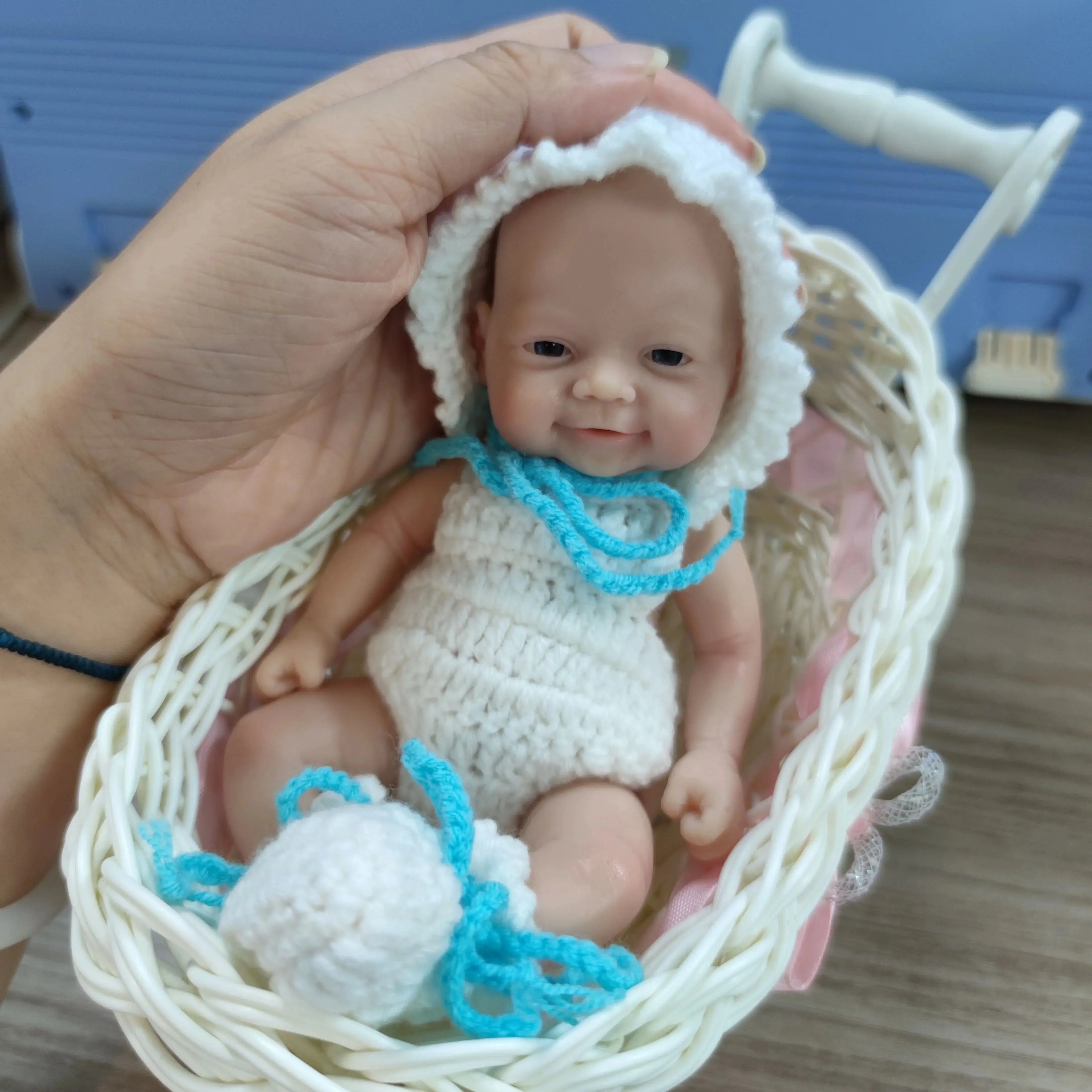 Image of Reborn Baby Dolls Lifelike Reborn Baby Doll 7 Inch Mini Full Body