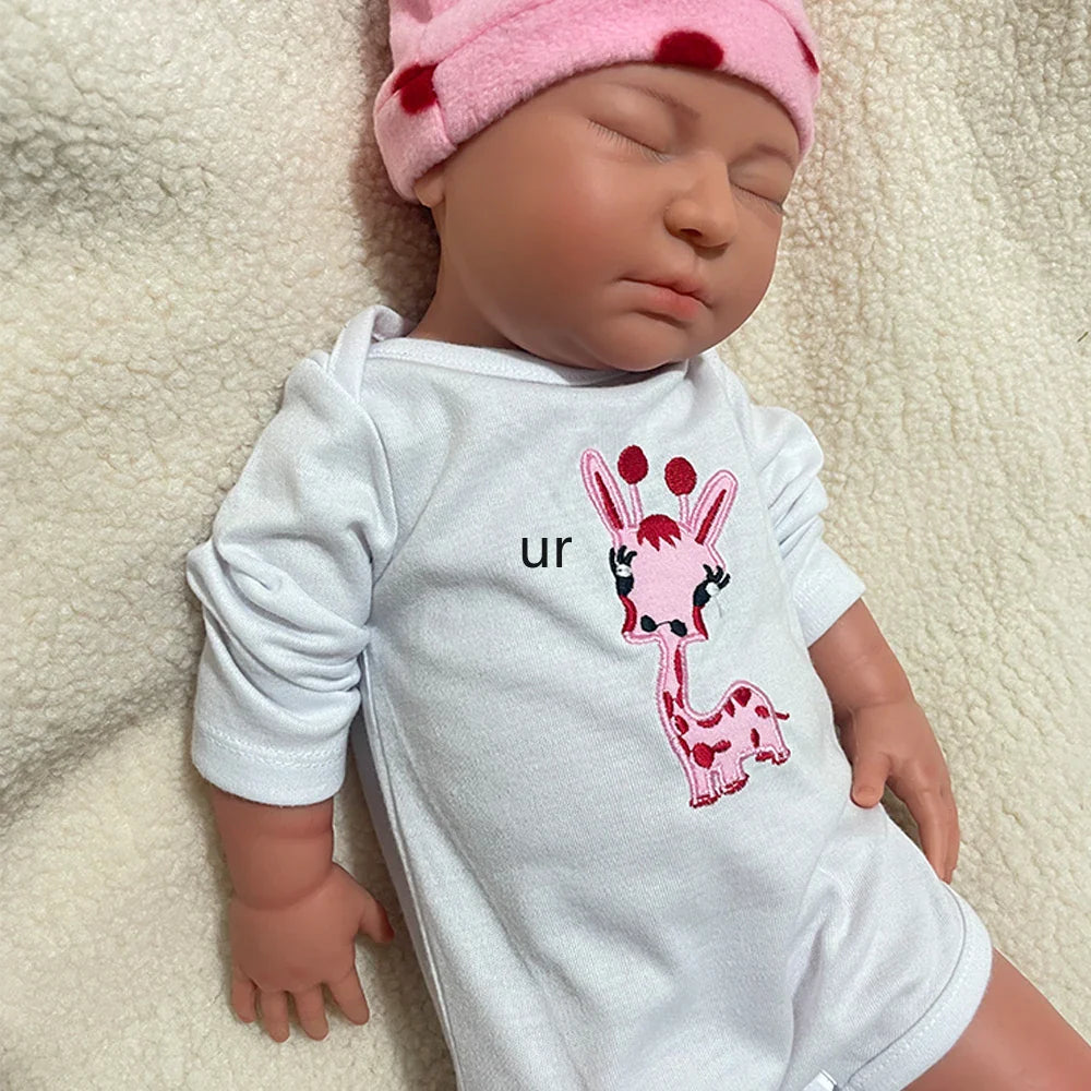 Image of Reborn Baby Dolls 22" Weighted Black Reborn Doll Soft Full Silicone