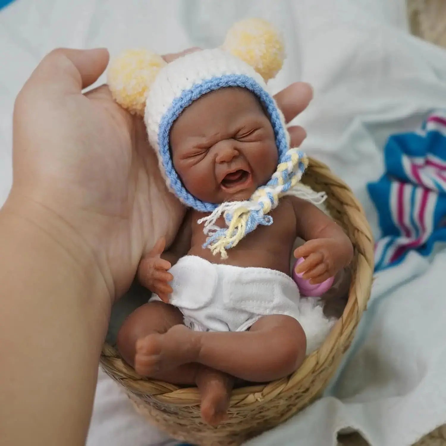 Image of Reborn Baby Dolls 7Inch Full Body Silicone Baby Dolls Boy，Mini