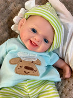 Image of Reborn Baby Dolls Saskia 10-Inch Lifelike Solid Silicone Reborn Boy |